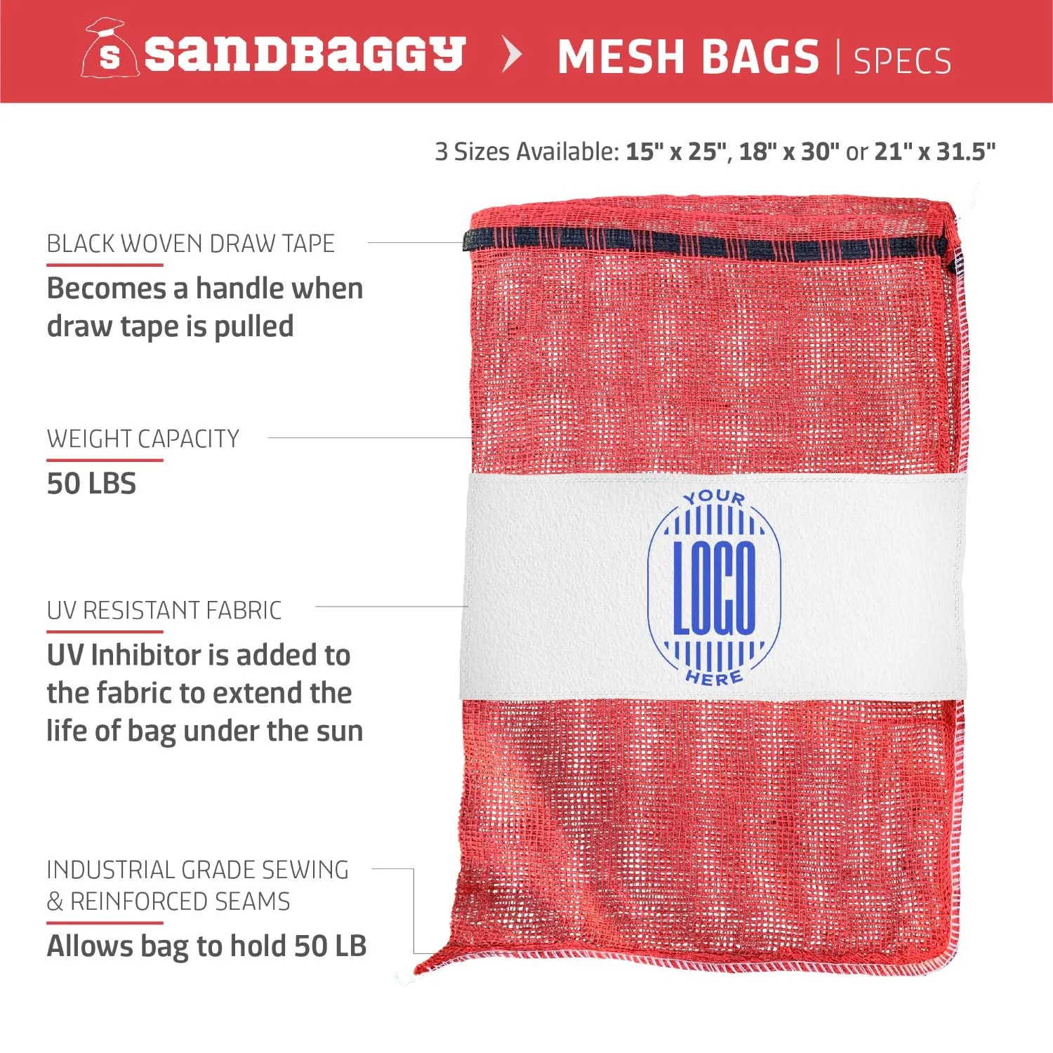 Custom Printed Mesh Produce Bags for Fruits & Vegetables