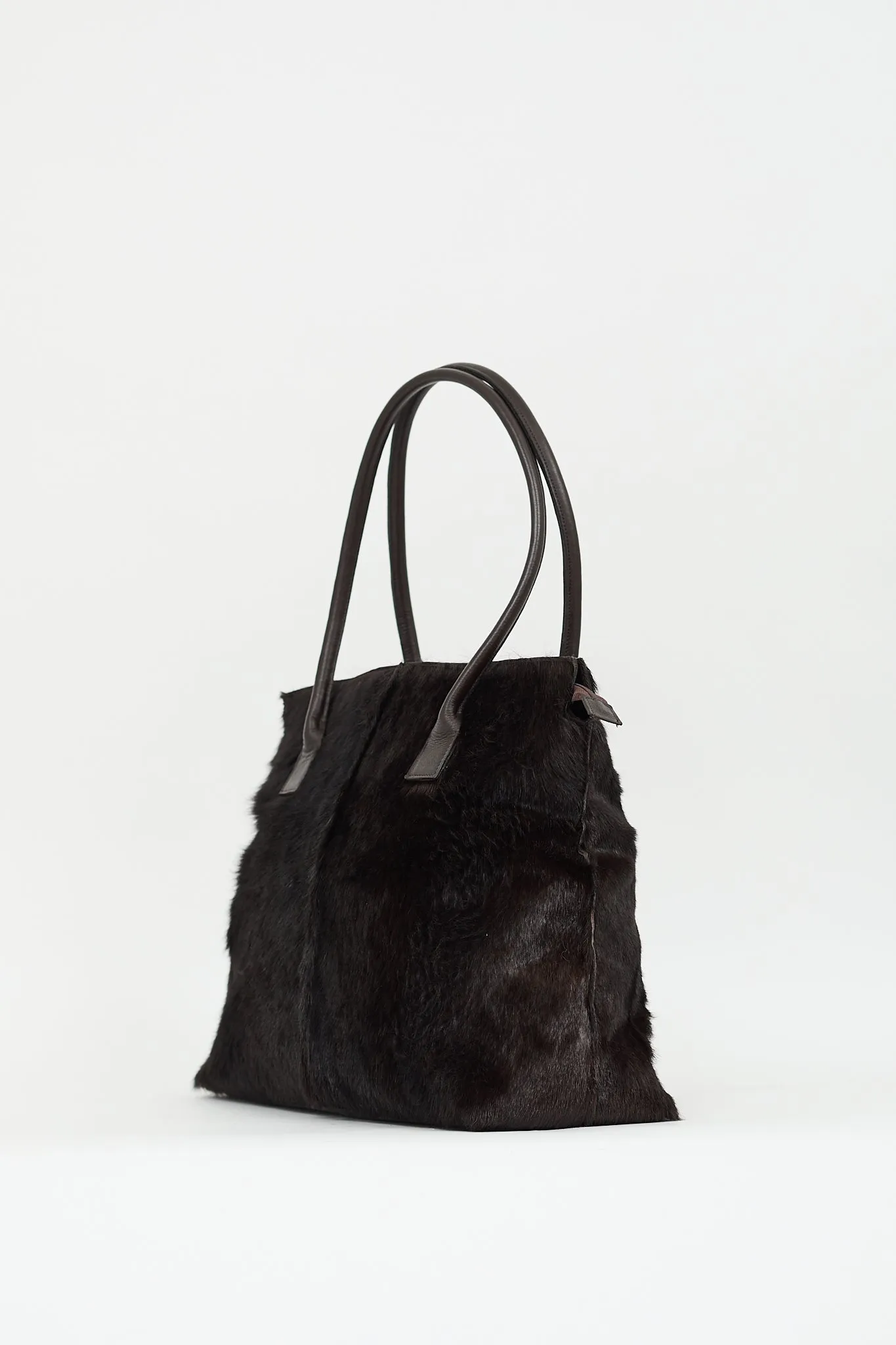 Dark Brown Textured Hair Tote Bag