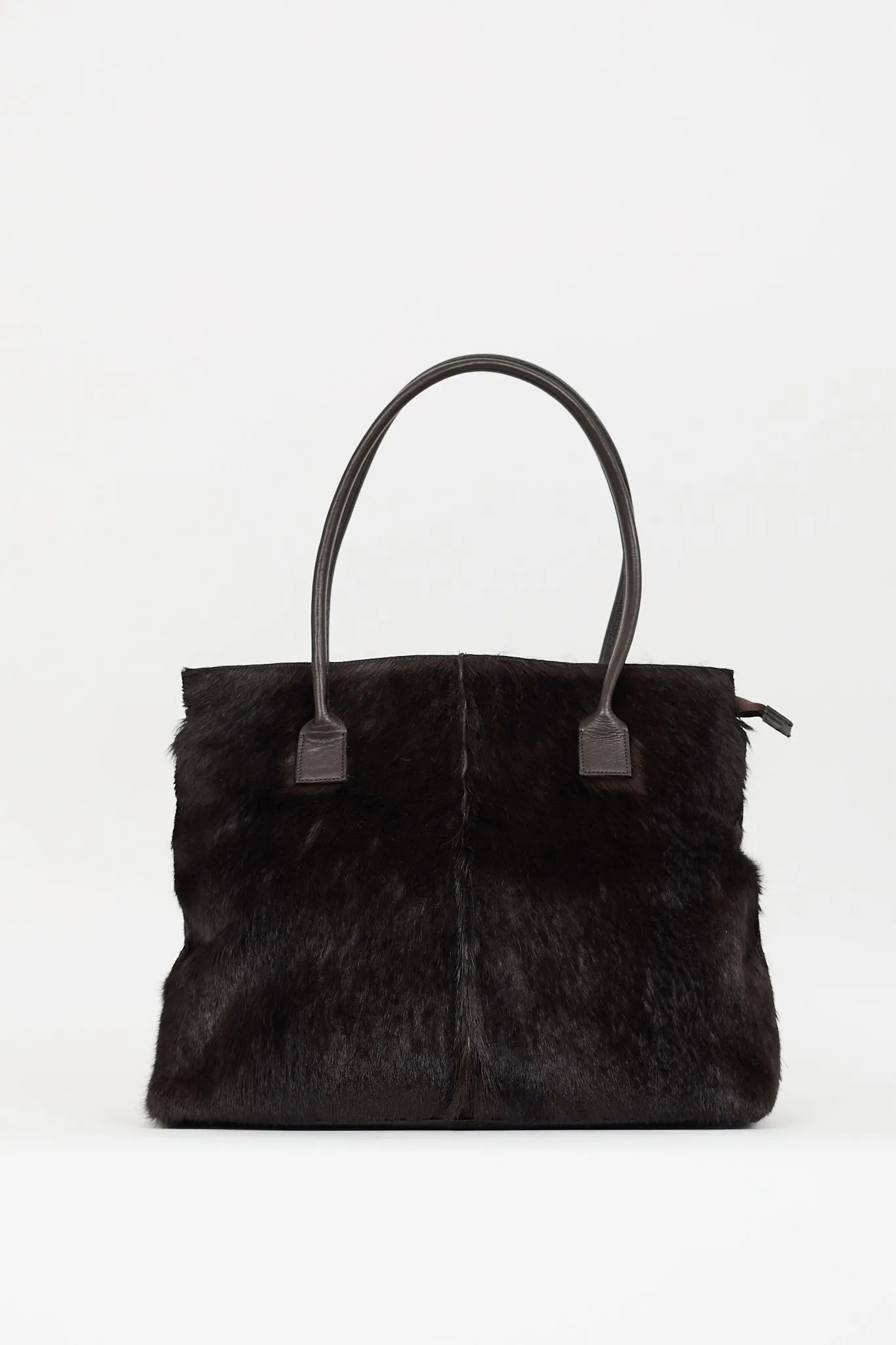 Dark Brown Textured Hair Tote Bag