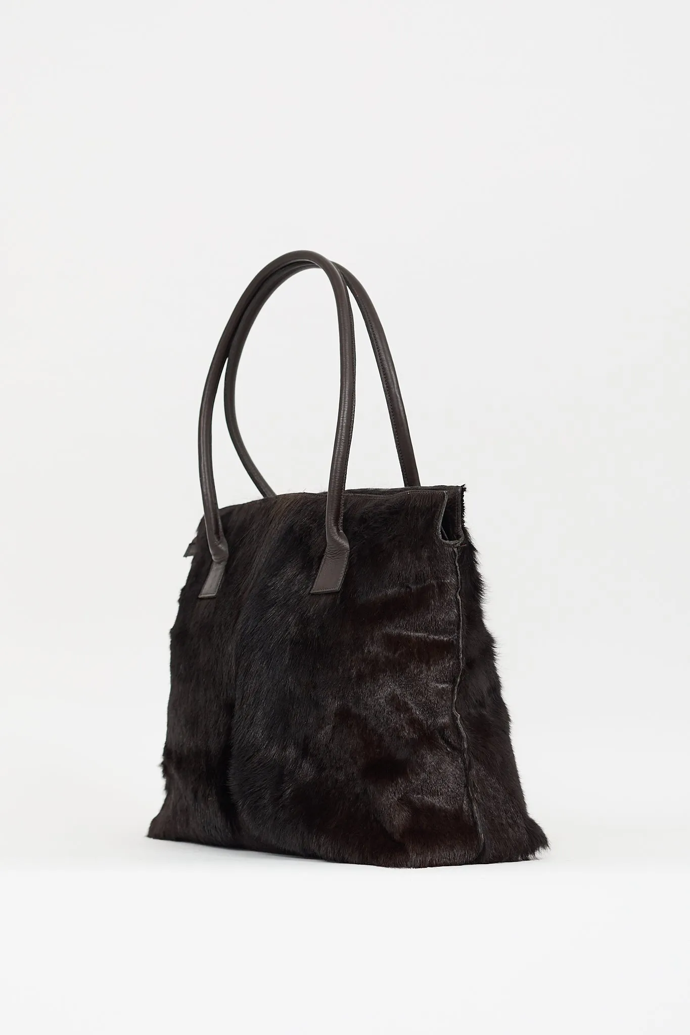 Dark Brown Textured Hair Tote Bag