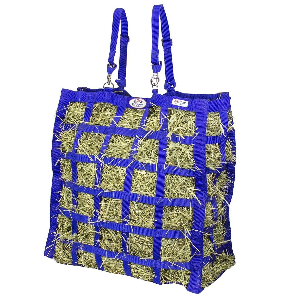 Derby Originals Easy Feeder Horse Hay Bag with Super Tough Bottom with 3.5"x3” Rectangular Openings  and 1 Year Warranty