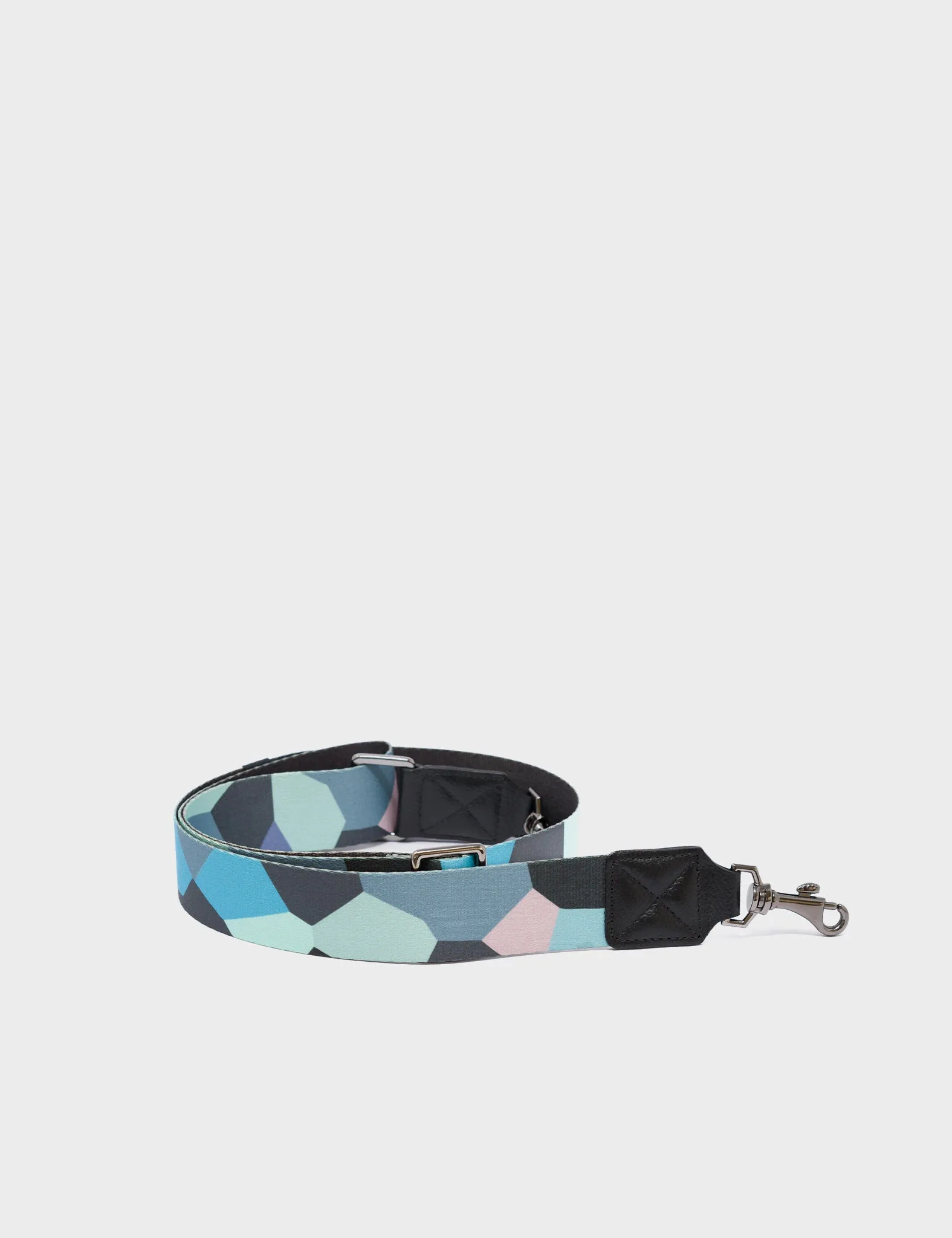 Detachable Crossbody Black and Blue Nylon Strap - Camo Dreams Design