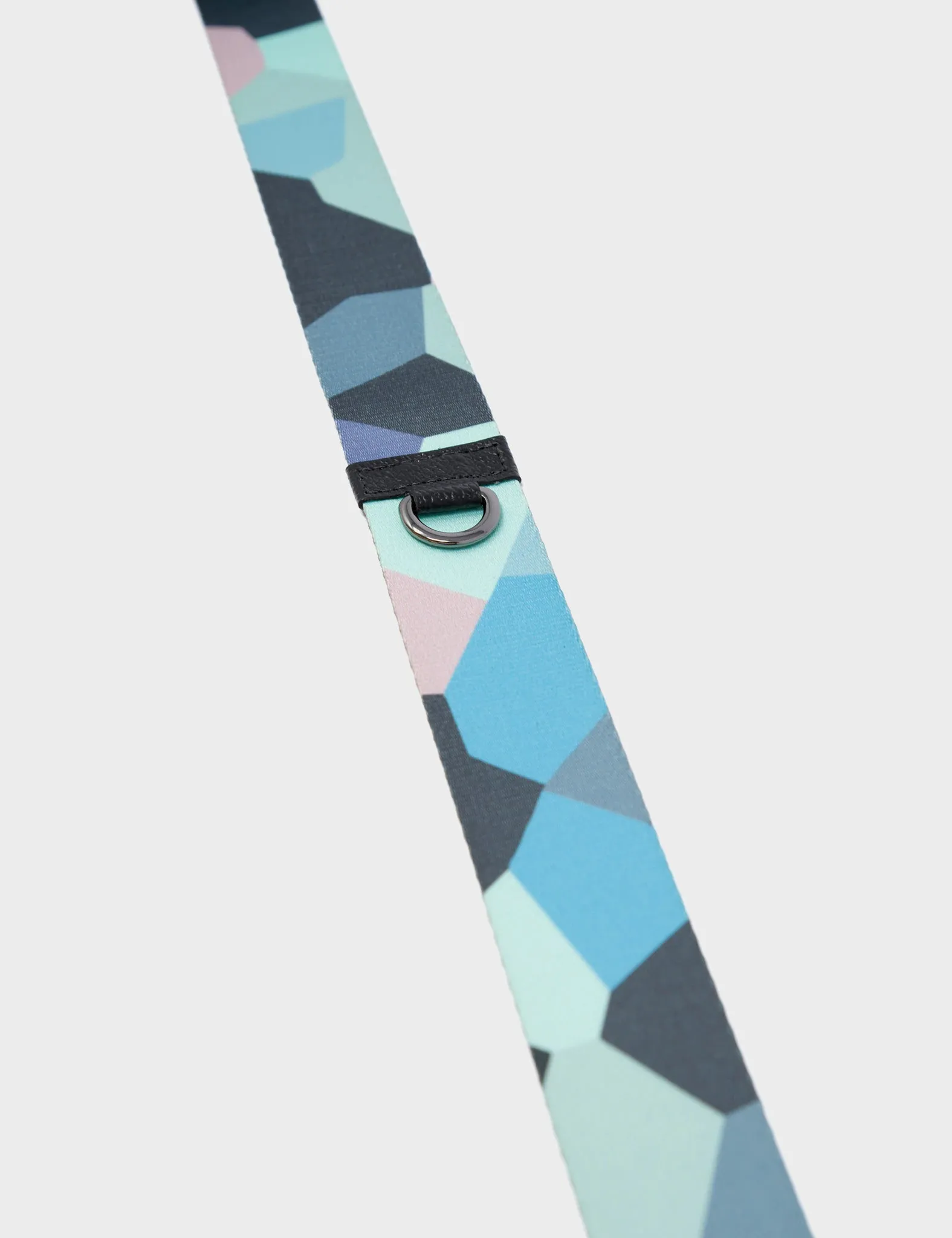 Detachable Crossbody Black and Blue Nylon Strap - Camo Dreams Design
