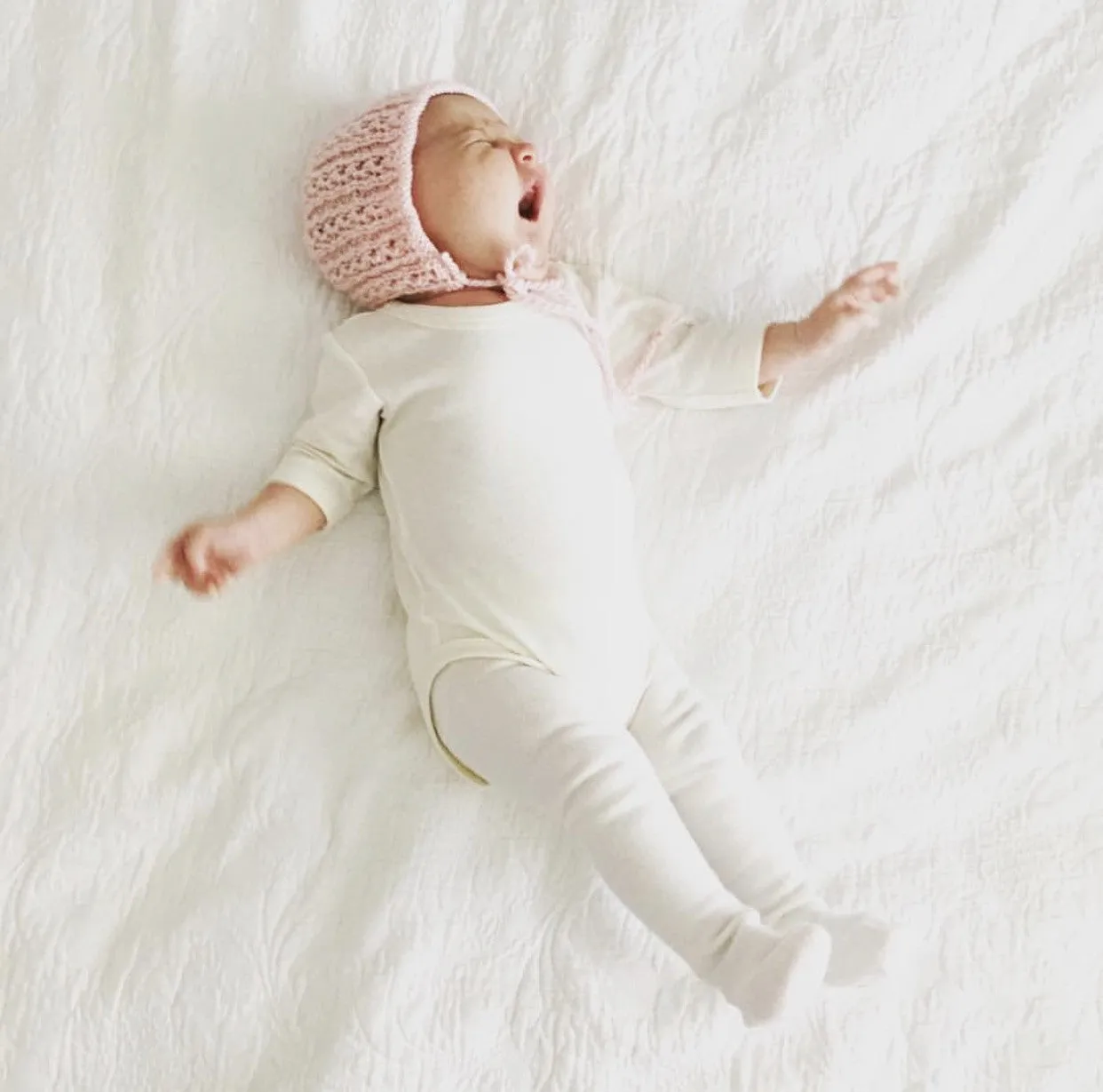 Dusty Pink "Grace" Knitted Bonnet