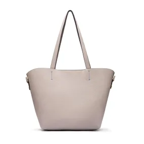 Emma 2 in 1 Leather Tote Bag - Grey