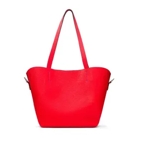 Emma 2 in 1 Leather Tote Bag - Red