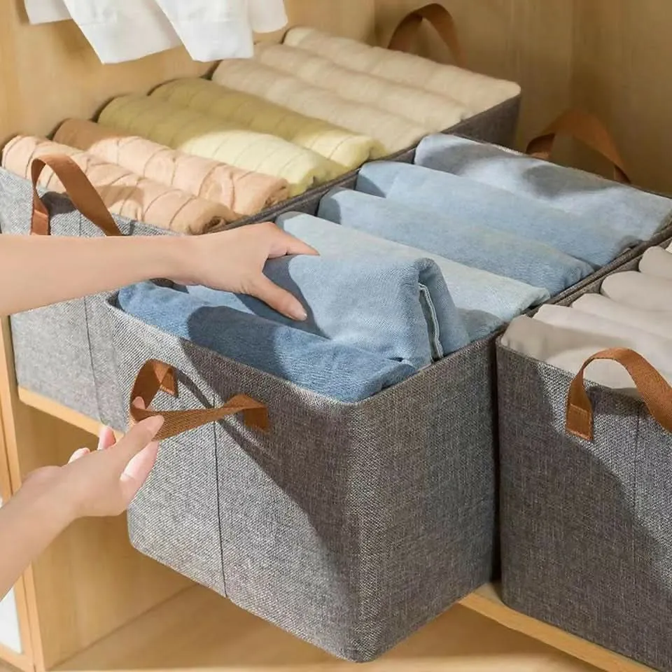 Flexi Fold Large Collapsible Cloth Basket | Versatile Metal Frame Organizer for Clothes, Toys, and Books