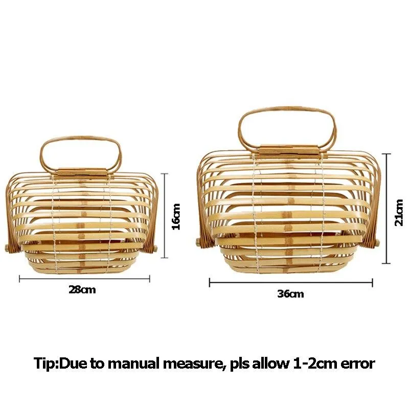 Foldable retro bamboo bag