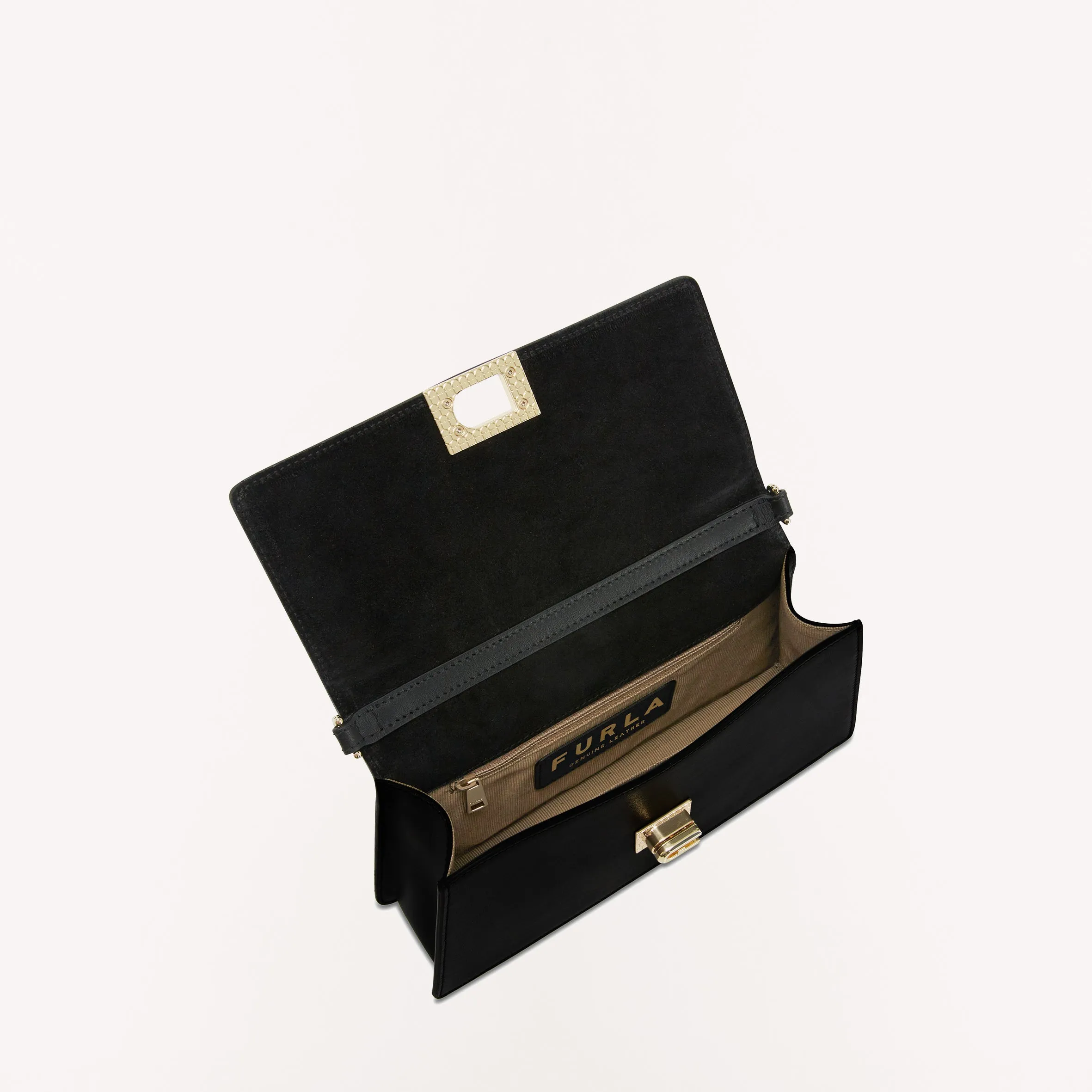 FURLA ZOE SHOULDER BAG IN BLACK