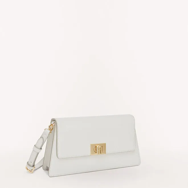 FURLA ZOE SHOULDER BAG IN WHITE