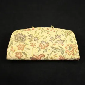 Gold Floral Tapestry Change Purse