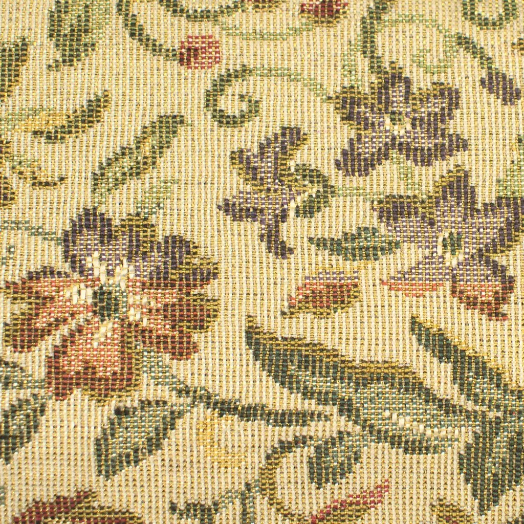 Gold Floral Tapestry Change Purse