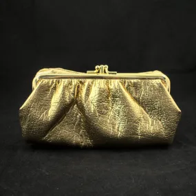 Gold Textured Clutch Wallet
