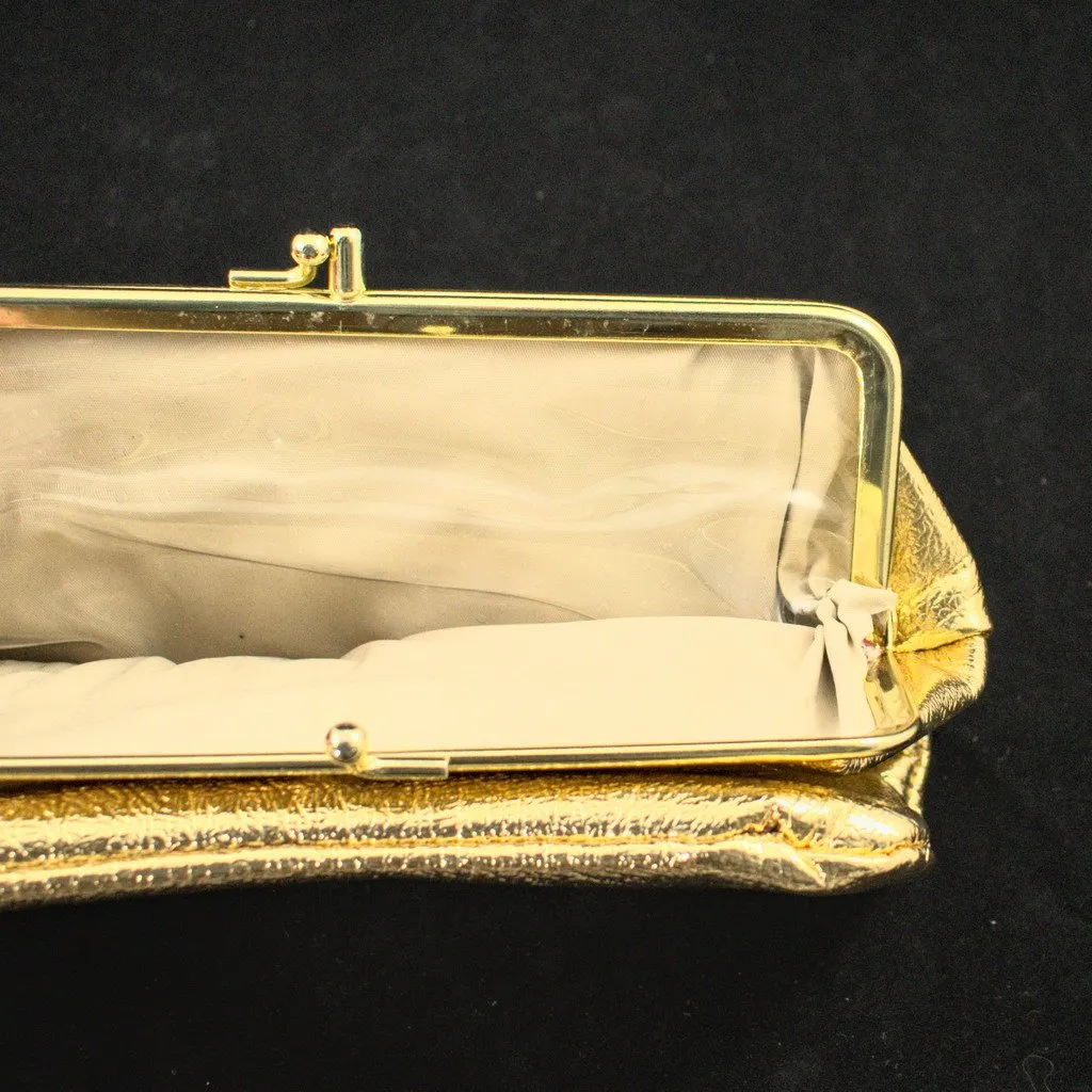 Gold Textured Clutch Wallet