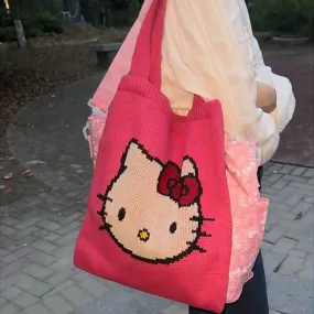 Hello Kitty Knit Tote Bag