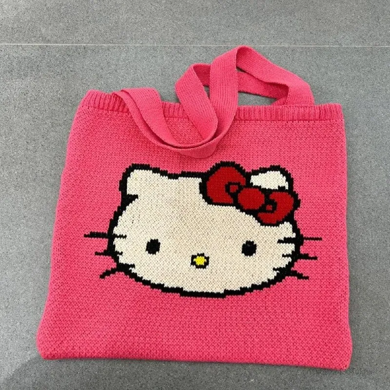 Hello Kitty Knit Tote Bag