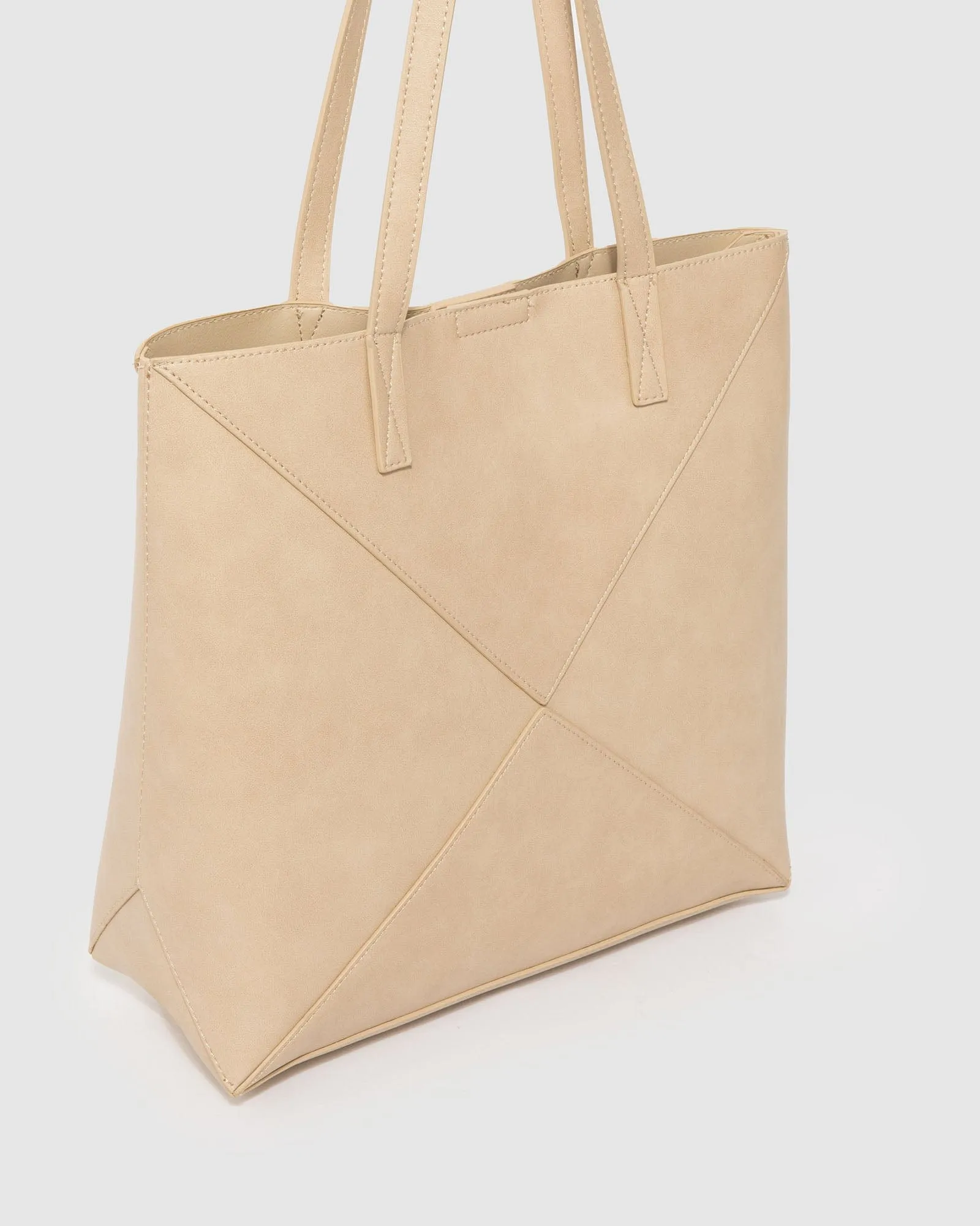 Ivory Selena  Panel Tote Bag