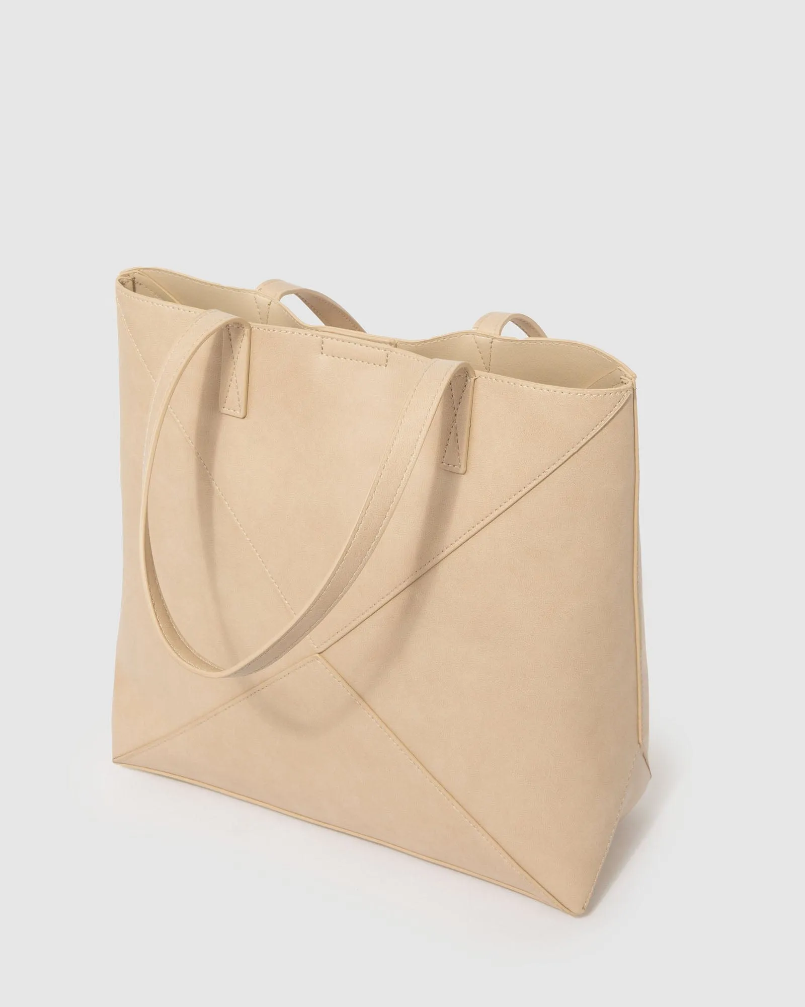 Ivory Selena  Panel Tote Bag