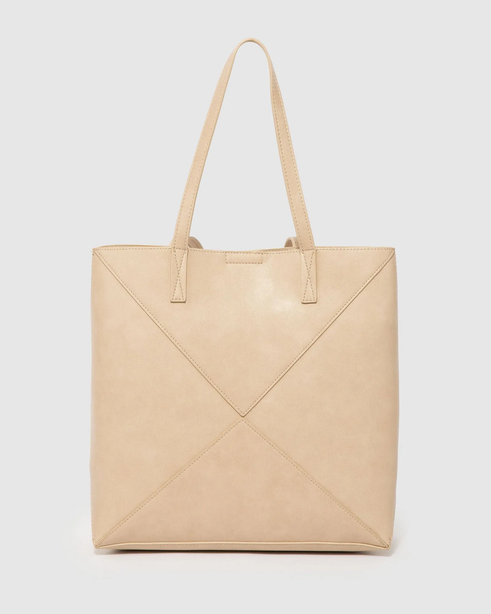 Ivory Selena  Panel Tote Bag