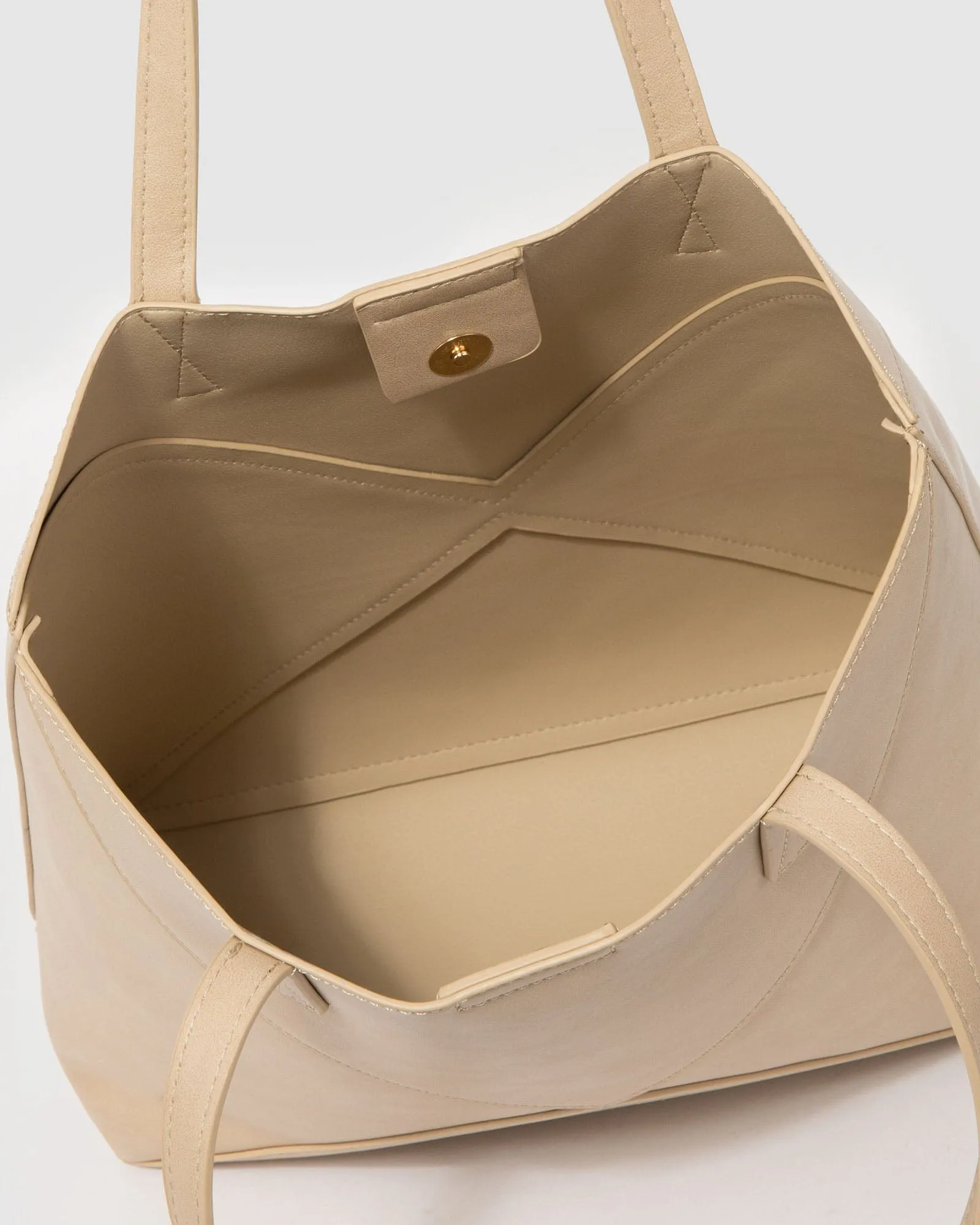 Ivory Selena  Panel Tote Bag
