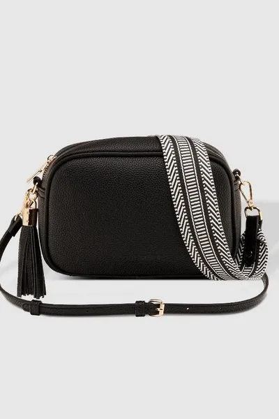 JACINTA BLACK WHITE CROSSBODY BAG
