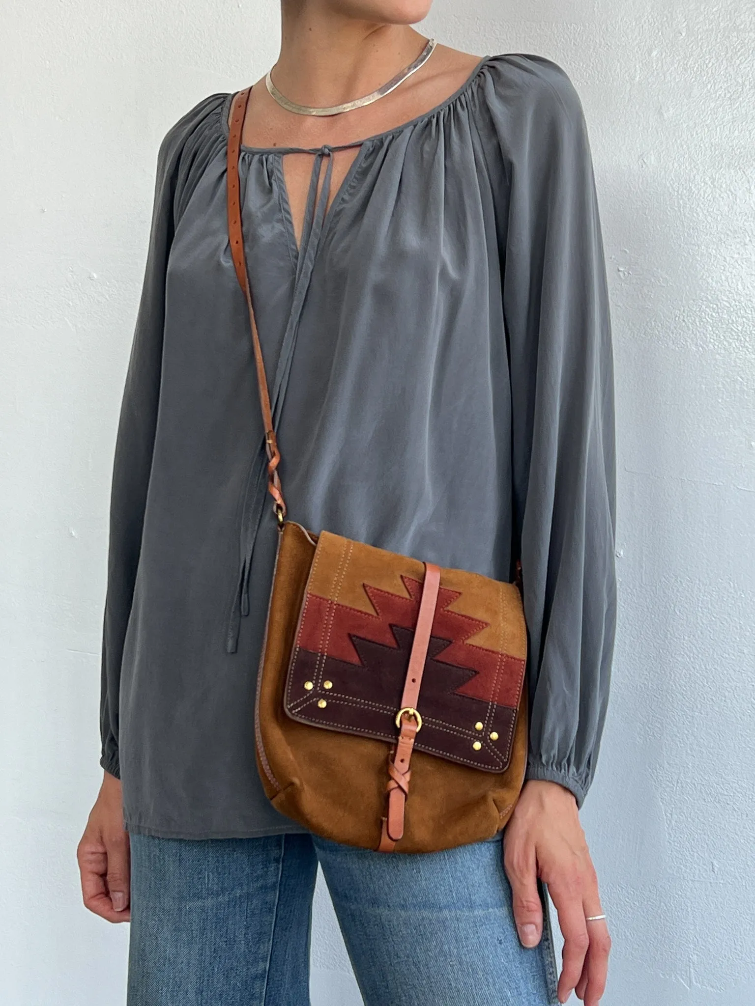 Jérôme Dreyfus Geo Design Crossbody Bag