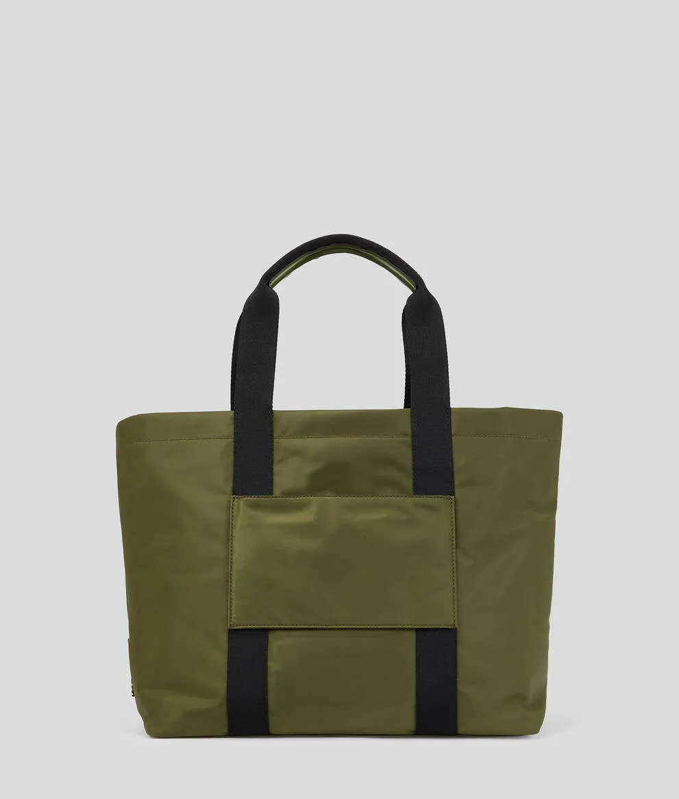 K/IKONIK NYLON LARGE ZIP-TOP TOTE BAG