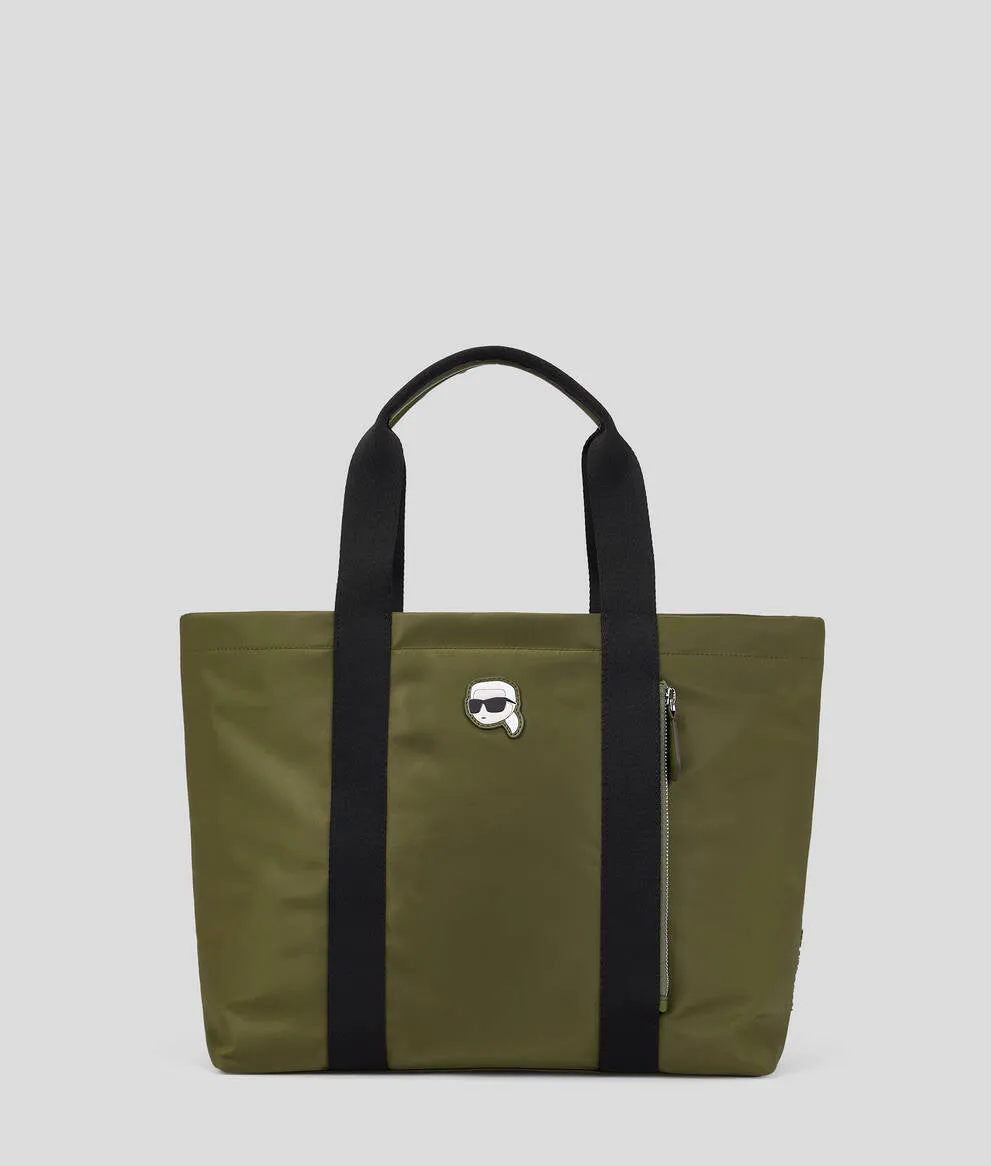 K/IKONIK NYLON LARGE ZIP-TOP TOTE BAG