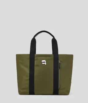 K/IKONIK NYLON LARGE ZIP-TOP TOTE BAG