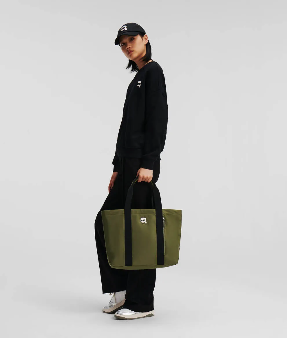 K/IKONIK NYLON LARGE ZIP-TOP TOTE BAG
