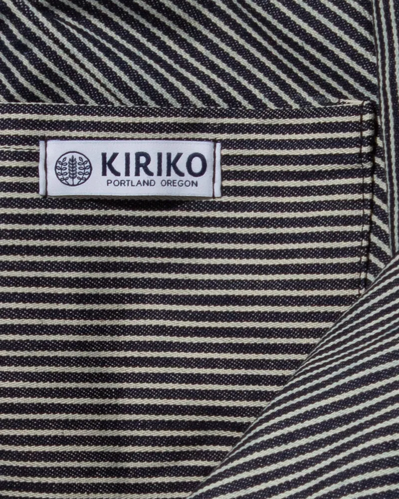 Kiriko Original Tsuno Tote, Sashi-Ori, Olive with Ivory and Yellow Pendleton Fabric