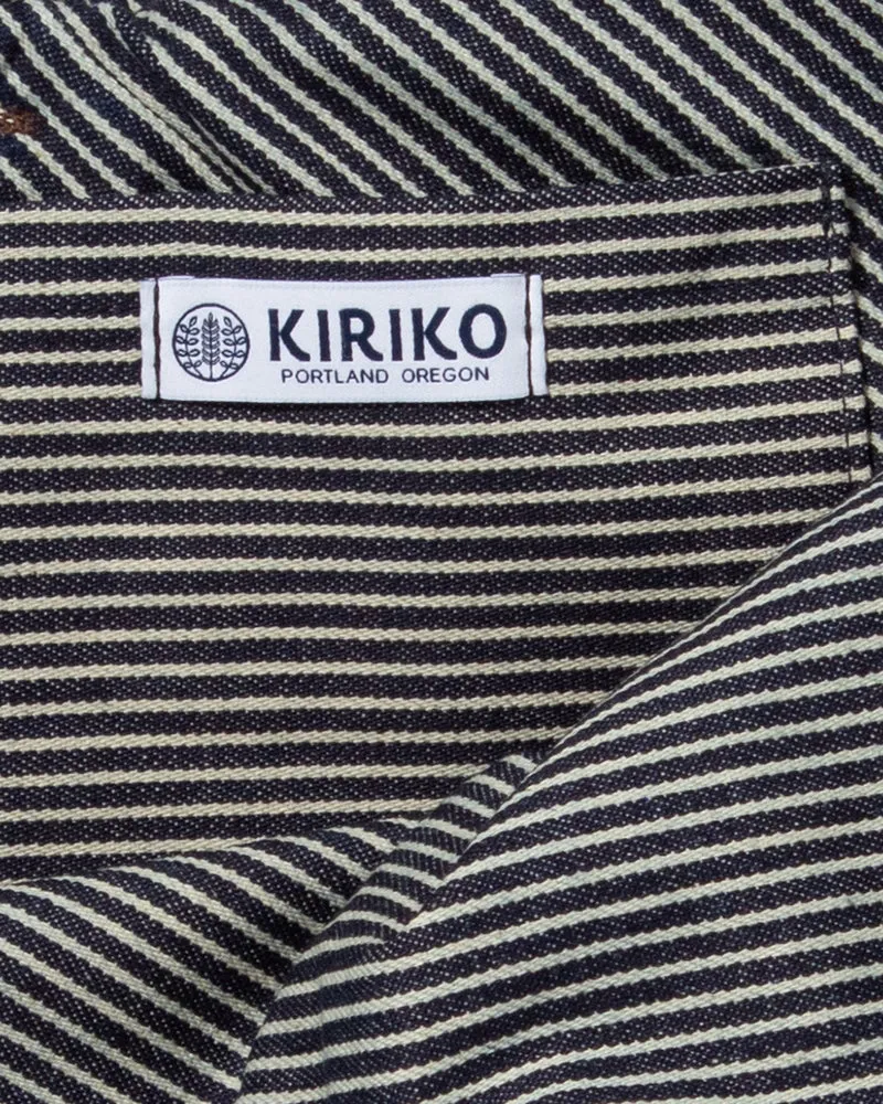 Kiriko Original Tsuno Tote, Sashi-Ori, Slate with Blue and White Wool Pendleton Fabric