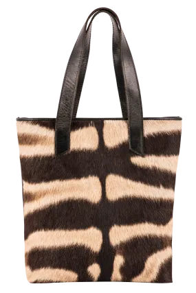 Kulu African Handbags Zebra Shopper Tote