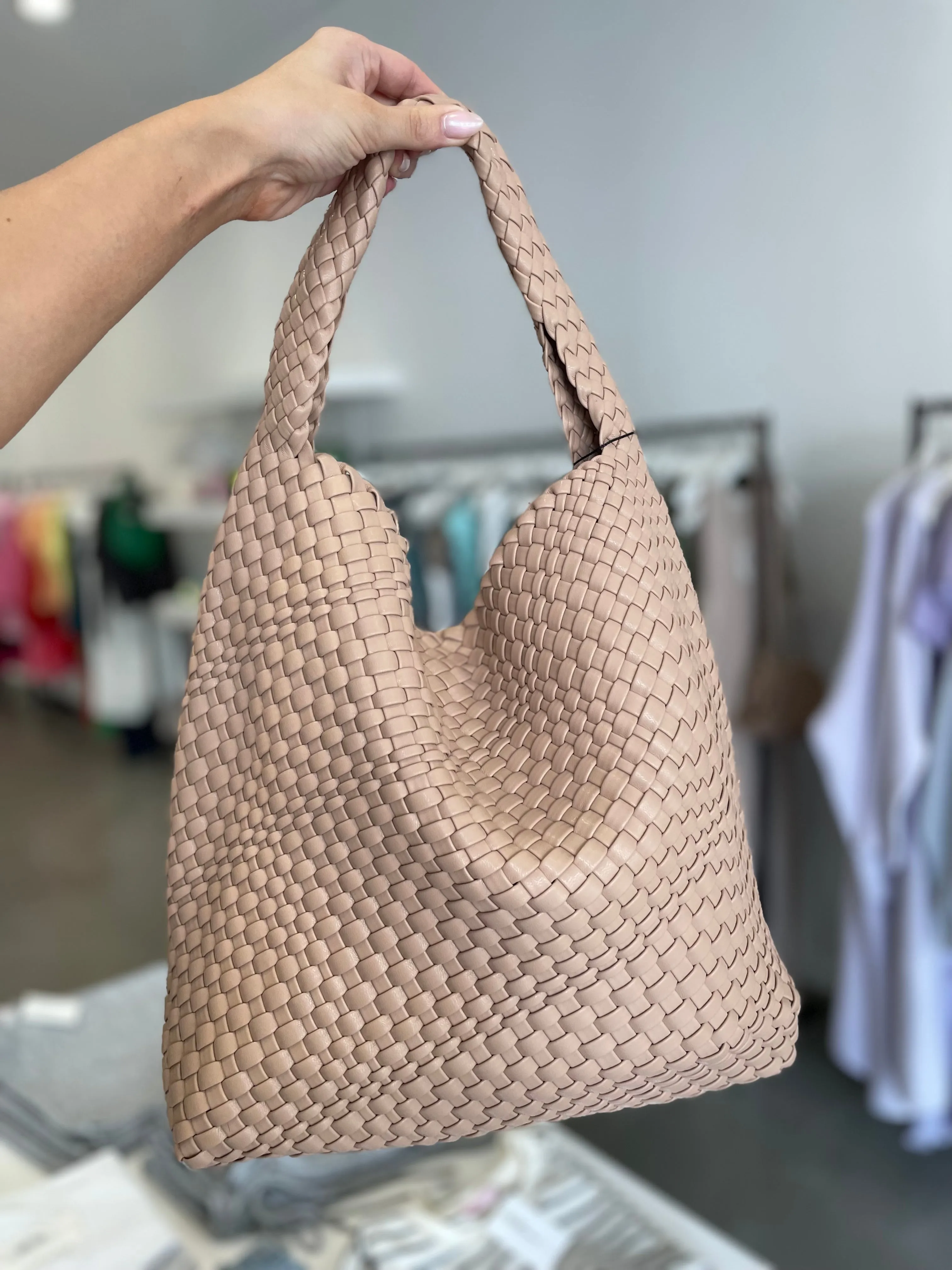 Large Woven Hobo Bag