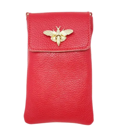 Leather Cellphone Crossbody - multiple colors