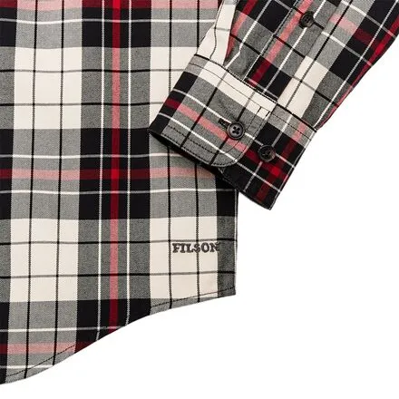 Lightweight Alaskan Guide shirt men's Filson, white/black/red