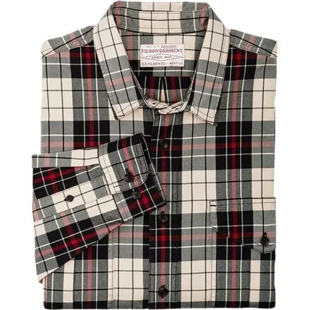 Lightweight Alaskan Guide shirt men's Filson, white/black/red