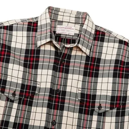 Lightweight Alaskan Guide shirt men's Filson, white/black/red