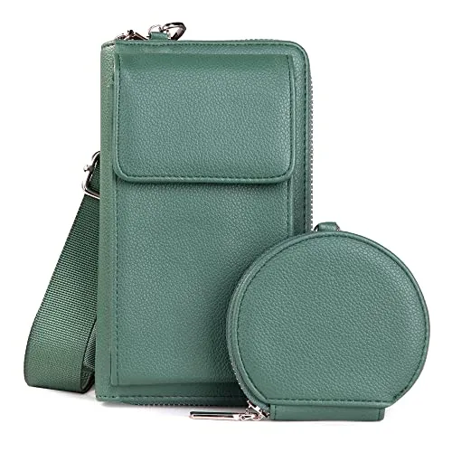 Montana West Crossbody Cell Phone Purse For Women Western Style Cellphone Wallet Bag Travel Size With Strap MBB-MWC-180GN-SS