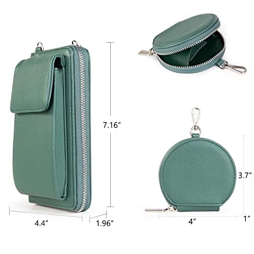 Montana West Crossbody Cell Phone Purse For Women Western Style Cellphone Wallet Bag Travel Size With Strap MBB-MWC-180GN-SS