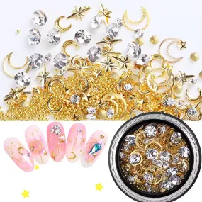 Nail Charms - Moon Prism and Stars