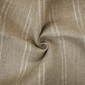 Natural-White Moygashel Stripe Woven Irish Linen Home Decorating Fabric