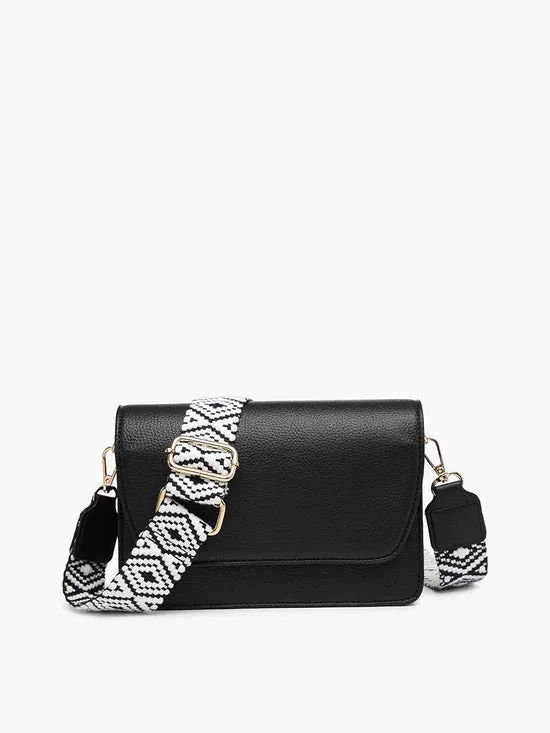 Noah Guitar Strap Crossbody in Black