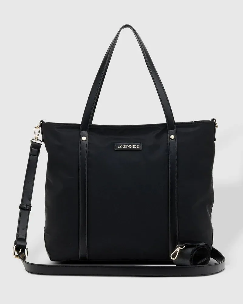 NORA NYLON TOTE BAG BLACK