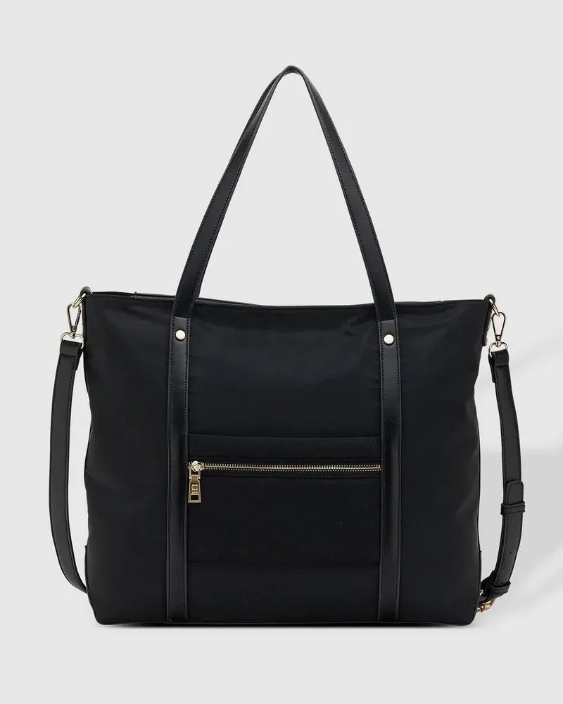 NORA NYLON TOTE BAG BLACK