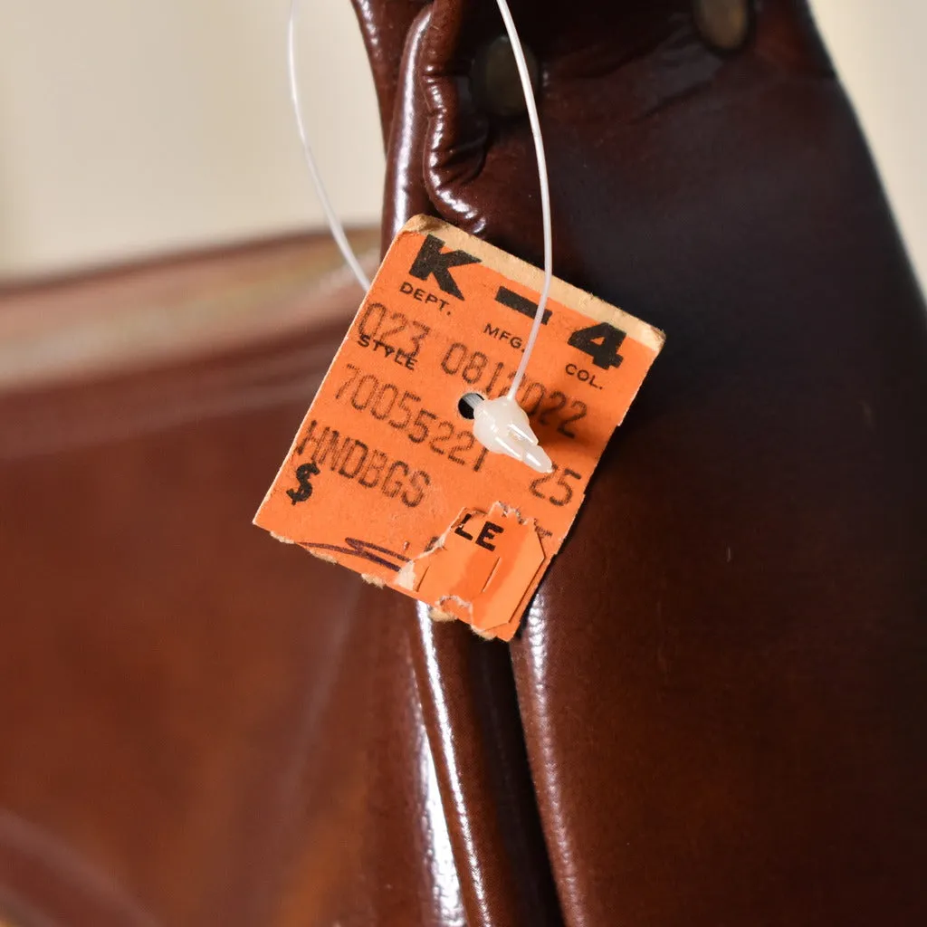NWT 1970s Vintage Brown Vinyl Handbag