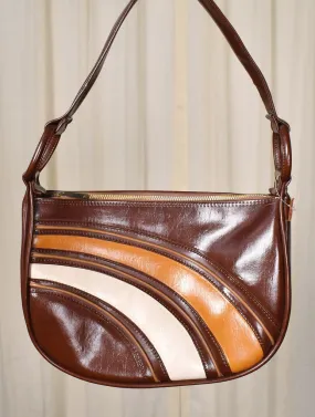 NWT 1970s Vintage Brown Vinyl Handbag