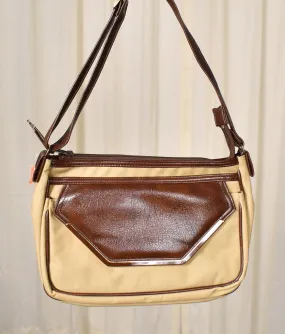 NWT 1970s Vintage Tan Canvas Handbag