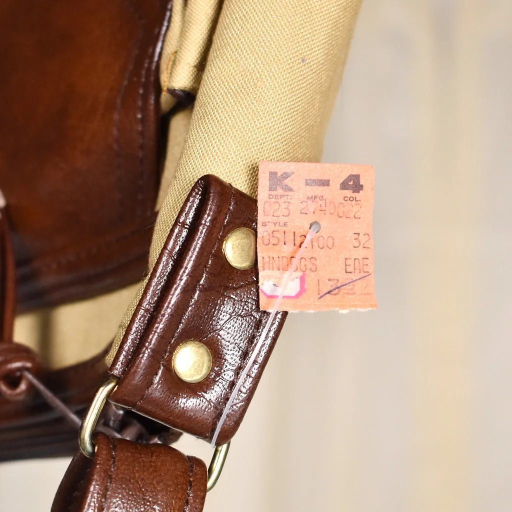 NWT 1970s Vintage Tan Canvas Handbag