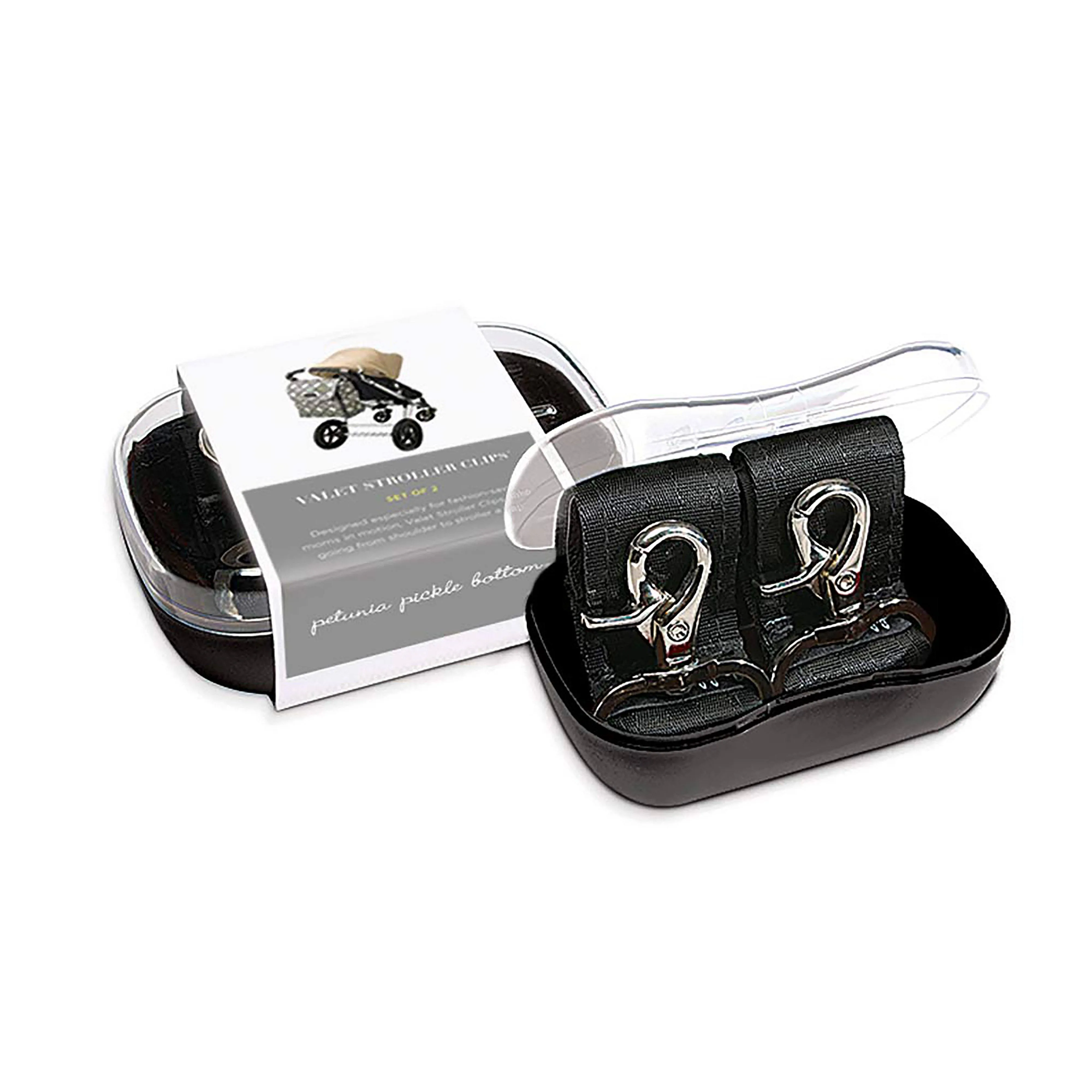 Petunia Pickle Bottom Valet Stroller Clips in Gold/Black